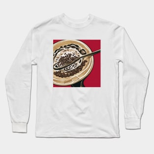 Coffee Vintage Retro Roast Decaf French Press Long Sleeve T-Shirt